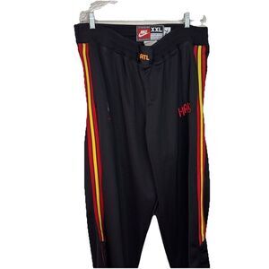 Nike Atlanta Hawks Pants‎ Mens 2XL Black Warm Up Track Joggers Sweatpants